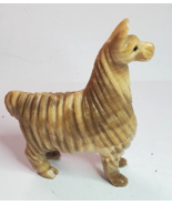 Llama Alpaca Alabaster Figurine Vintage Carved Stone Figure 4.5 in x 3.5 in - £15.42 GBP