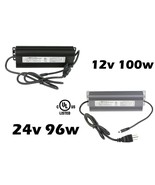 UL listed 12v 100w 24v 96w Power Supply Driver Waterproof + DC Plug - $58.39 CAD