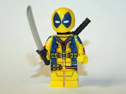 Deadpool Yellow and Blue X-Men Comic Minifigure - $8.34 CAD