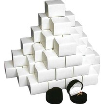 48 Black Flocked Heart Ring Gift Jewelry Display Boxes 2&quot; - £40.69 GBP