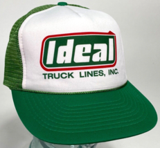 Vtg IDEAL Truck Lines Inc. Hat-Rope Bill-Green-Mesh-Snapback-Crown - £25.85 GBP