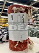 Brand New IKEA ULLTISTEL 51x67 &quot; Red Brown White Throw 305.022.55 - $69.99