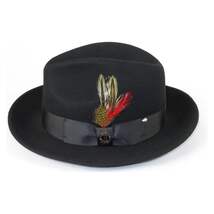 Men Bruno Capelo Hat Australian Wool Fedora Untouchable EXECUTIVE EX320 Black image 3