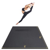 Large Yoga Mat 6&#39;X6&#39;X7Mm, Thick Workout Mats For Home Gym Flooring, Extra Wide A - £127.86 GBP