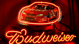 Nascar #8 Car Garage Car Dealer Budweiser Neon Light Neon Sign 13&quot;x9&quot; - £58.34 GBP