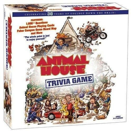 Animal House Trivia Game, Draw Cards, Roll Dice & Do Tasks, USAopoly, NEW - $13.85