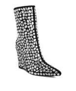 Trend Titan Diamante Slim Wedge Heel Boots - €119,98 EUR