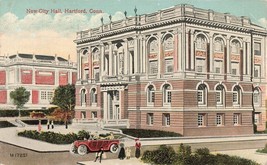 1915 Hartford CT New City Hall Connecticut Hartford News Co. PM  Postcard H30 - £6.18 GBP