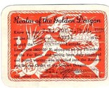 Realm of the Golden Dragon Card 1945 USS Nucleus Crossing Longitude 180 - £27.22 GBP