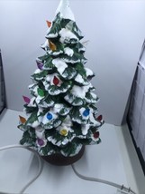 Vintage TRIM A HOME Porcelain Lighted Christmas Tree WORKS. Please Read - £30.81 GBP