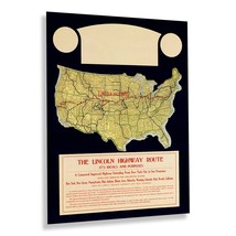 1845 The Lincoln Highway Route New York City to San Francisco Map Poster Print - £31.89 GBP+
