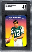 Joe Namath 1970 Topps Super Glossy Card #29- SGC Graded 4 VG-EX (New York Jets) - £54.98 GBP