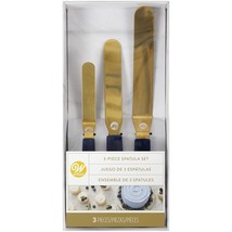 Wilton Navy Blue and Gold Icing Spatula Set, 3-Piece,Assorted - £31.63 GBP
