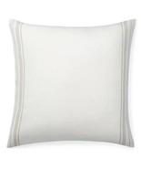 Ralph Lauren MASON FRAME Cream &amp; Taupe Woven 26&quot; x 26&quot; EURO Sham MSRP $170 - $58.99