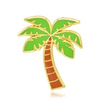 Palm Tree Hard Enamel Lapel Pin - £7.98 GBP