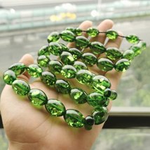 Green Resin Tasbih 33 Big size Prayer bead islamic Rosary Muslim Man turkish pra - £26.55 GBP
