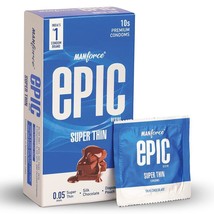 Epic Super Thin Premium Condoms for Lovemaking| Silk Chocolate Flavour - £11.62 GBP