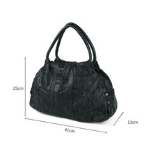 2022 New Leather Sheepskin Women Bag Color Stripe Stitching Handbag Fashion Larg - £116.54 GBP