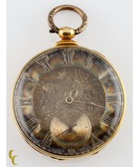 Thomas Cooper London Clé Fonctionne 18k or Jaune Poche Montre 13 Jewels - $3,383.08 CAD