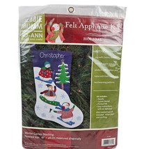 Debbie Mumm Felt Stocking Craft Kit Winter Games Christmas Holiday Blue ... - £21.90 GBP