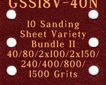 Bosch GSS18V-40N - 40/80/100/150/240/400/800/1500 - 10pc Variety Bundle II - $9.99