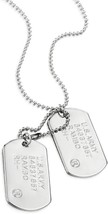 Coolsteelandbeyond Classic Two-Pieces Mens Military Army Dog Tag Pendant - £13.38 GBP