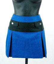 Karen Millen Blue A Line Sailor Color Block BLACK LABEL Mini Skirt 8 NWT - £58.82 GBP