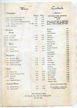 The Country Fare Menu Hingham Massachusetts 1960&#39;s - $19.80