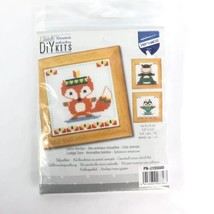 Vervaco Cute Animals Counted Cross Stitch Kit 3 Patterns Fox Owl Hippo - £17.03 GBP