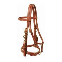 STG Brown Leather Horse Bridle For Full Size Horse Adjustable Bridle Pack Of 5 - £281.73 GBP