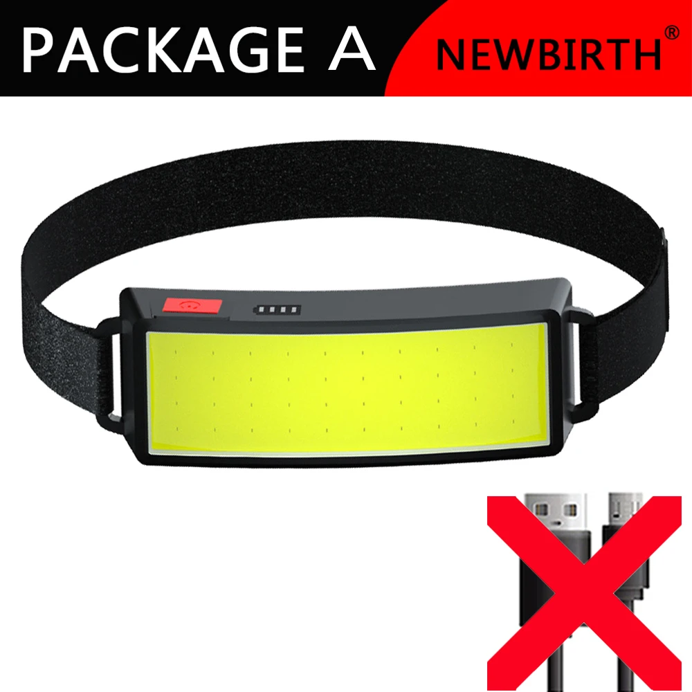 COB Flood Headlamp LED Headlamp with Built-in 1200mah Battery USB Rechar... - $29.85