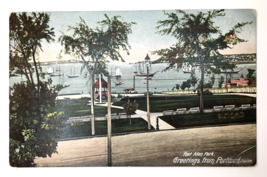 Greetings from Portland Maine ME Fort Allen Park PC Posted 1906 - £3.93 GBP