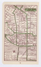 1951 Original Vintage Map Of St. Paul Minnesota Downtown Business Center - £13.66 GBP