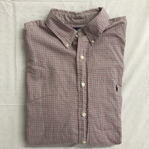 Men&#39;s Polo Ralph Lauren Long Sleeved Checkered Button Shirt 18 34 35 Red... - $23.99