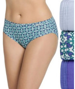 Jockey Elance French Cut Blue / Geo / Purple 3-Pack  Women's Underwear Size 9 - $23.76