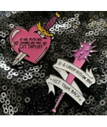 Feminist Girl Power Sword And Nail Bat Self-defense Pin Set (2 Pins) - £13.54 GBP