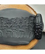 Amuleto di perline in pietra occhio di agata intaglio indo tibetano #10211 - $73.77