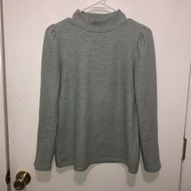Madewell Resourced Plush Mockneck Puff Sleeve Top Knit Pullover SZ Small - $19.79