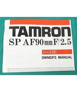 Tamron 52E SP AF 90mm f2.5  Owners Manual - £6.18 GBP