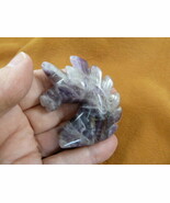 Y-UNIH-707) purple Unicorn head rearing GEMSTONE carving figurine chess ... - €15,20 EUR