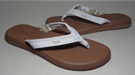 Flojos Size 10 M Ivory Tan Flip Flop Sandals New Women&#39;s Shoes - £73.30 GBP