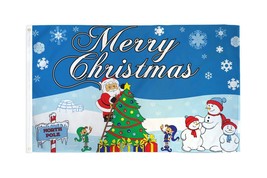 3x5 Merry Christmas at the North Pole Polyester Flag Xmas Holiday Banner Pennant - £14.38 GBP