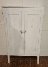 Antique Jelly Cupboard Cabinet White Painted Primitive Furniture Storage - £392.35 GBP