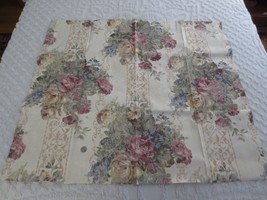 4042. Large Floral Damask Greens, Pinks, Cream Upholstery Fabric - 41&quot; X 35&quot; - £3.94 GBP