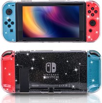 Dockable Case For Nintendo Switch, Protective Case For Nintendo, Clear Glitter - £26.88 GBP