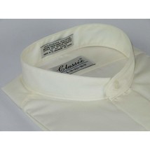Men Formal pastor shirt Classix Banded Collar less Hidden Button Front M08 Ivory image 2