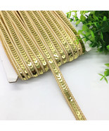 3 yards 13mm Sequins Ribbon Lace Trim Sequin Fabric For Dress Clothes He... - $10.07 CAD+