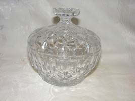 Vintage Large Crystal Covered Candy Bowl X Diamond Pattern Heavy 3+ poun... - $557.65 MXN