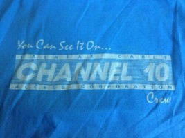 Vtg 50/50 Fairfax Virginia Cable Access Public Television Crew 10 Shirt ... - $29.69