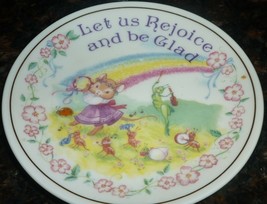 Charming Porcelain Enesco 1992 Let Us Rejoice & Be Glad Gift Plate Decorative - $4.00